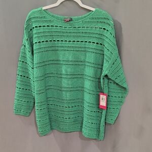 Vince Camuto Emerald Knit Sweater 1X NWT